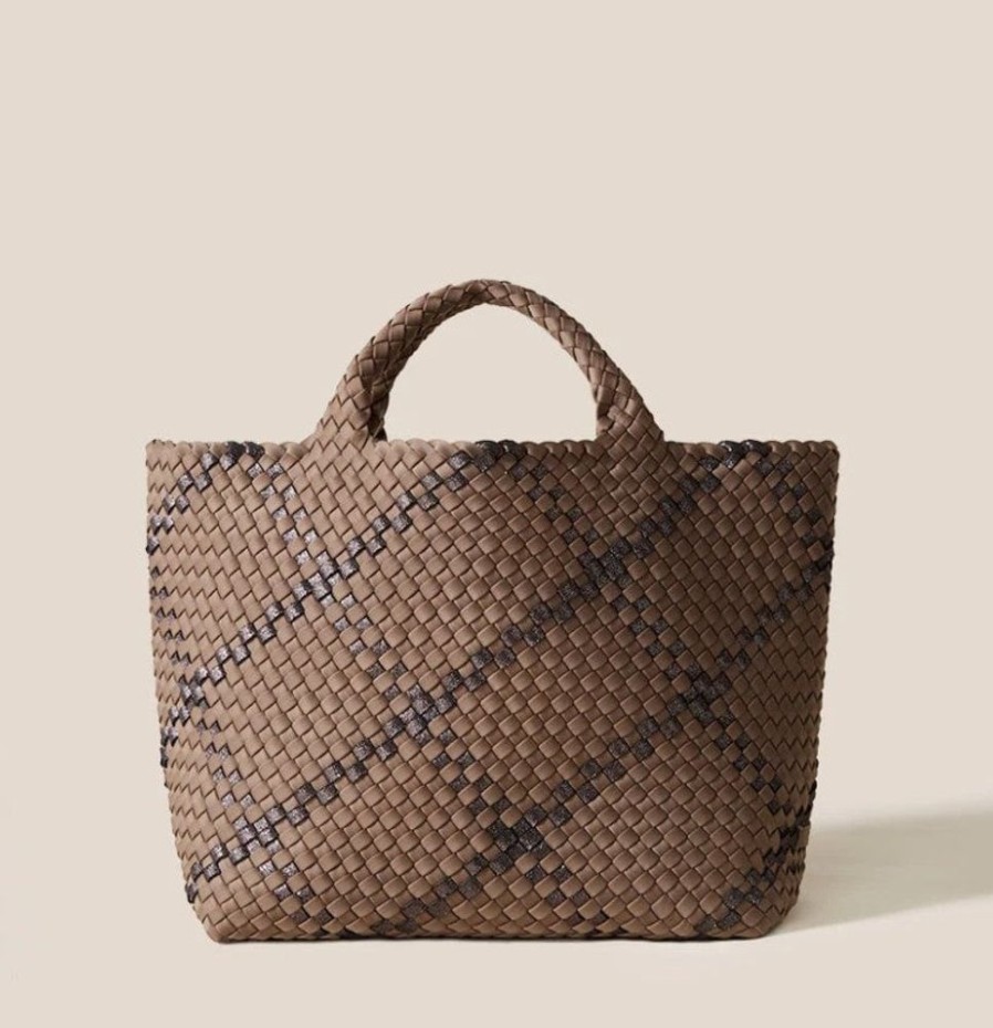 Handbags Naghedi | St. Barths Medium Tote Plaid Mojave