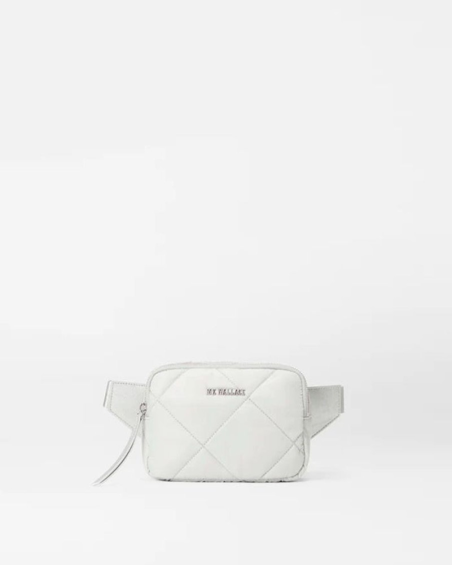 Handbags MZ Wallace | Quilted Madison Belt Bag Frost