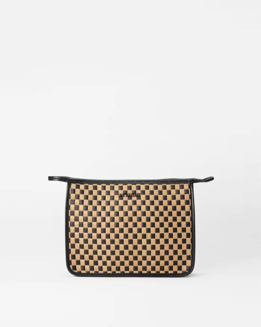 Handbags MZ Wallace | Woven Clutch Camel/ Black