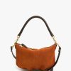 Handbags Clare V. | Petit Moyen Messanger Suede Chestnut