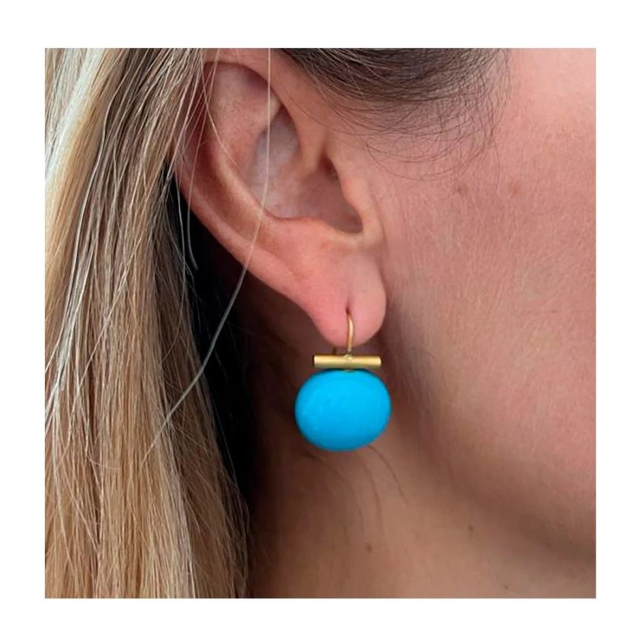 Jewelry + Accessories Catherine Canino Earrings | Large Pearls Turquoise