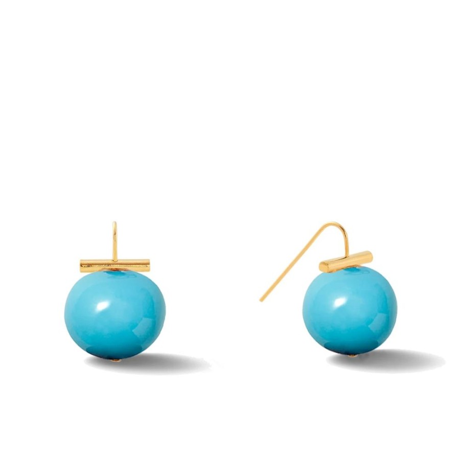 Jewelry + Accessories Catherine Canino Earrings | Large Pearls Turquoise