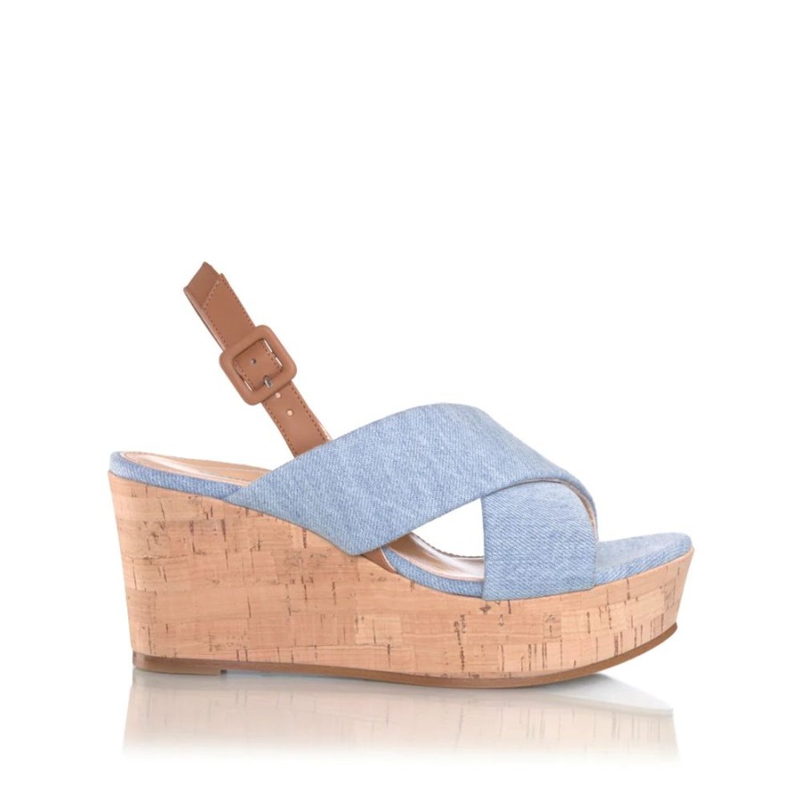 Shoes Marion Parke | Maren Wedge Light Denim