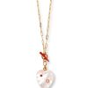 Jewelry + Accessories Lizzie Fortunato Jewels Necklaces | Two Of Hearts Necklace White