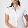 Apparel Theshirt | The Boxy Short Sleeve Cropped Shirt White