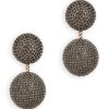 Jewelry + Accessories Deepa Gurnani Earrings | Krystal Earrrings Gunmetal