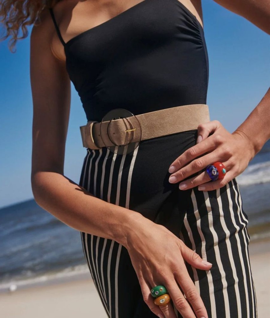 Jewelry + Accessories Lizzie Fortunato Jewels Belts | Louise Belt Suede Light Taupe