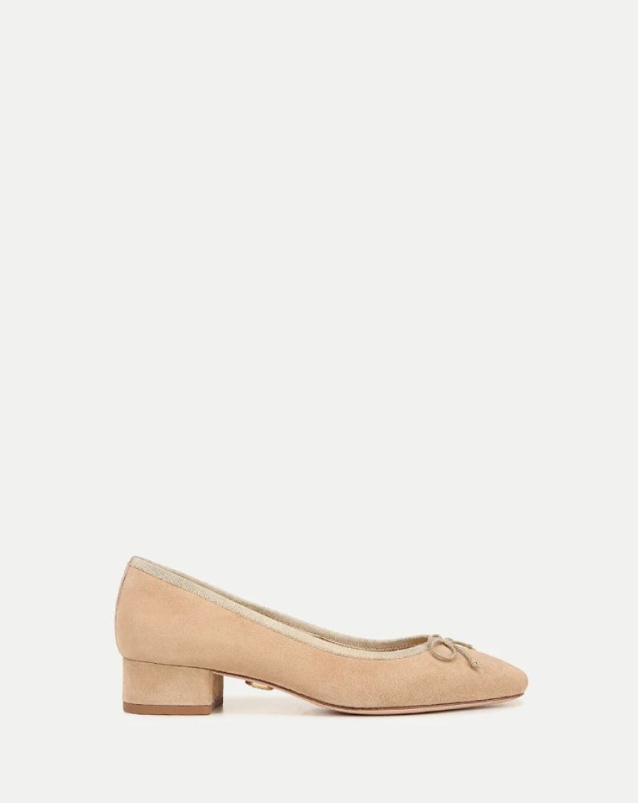 Shoes Veronica Beard - Shoes | Cecile Suede Ballet Pump Sand