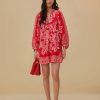 Apparel Farm Rio | Flora Tapestry Red Long Sleeve Mini Dress