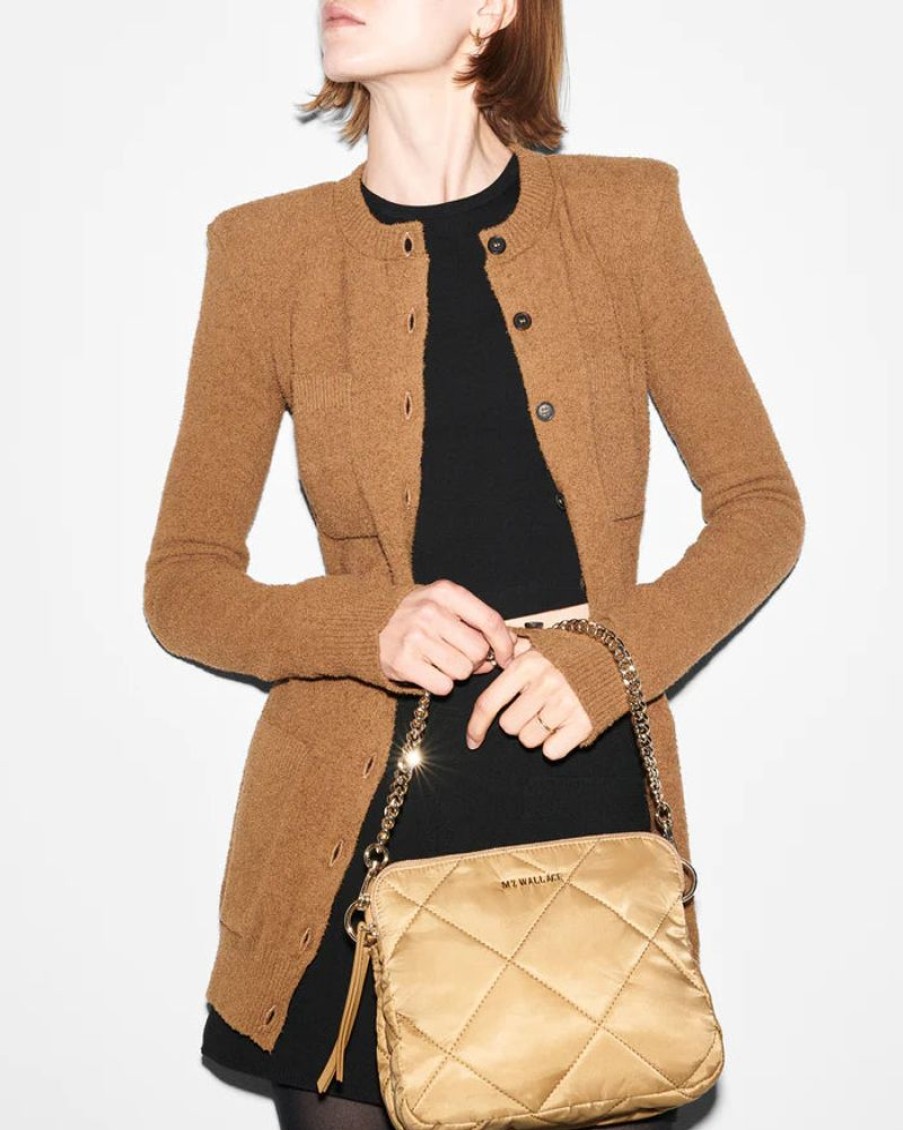 Handbags MZ Wallace | Quilted Madison Crossbody Camel