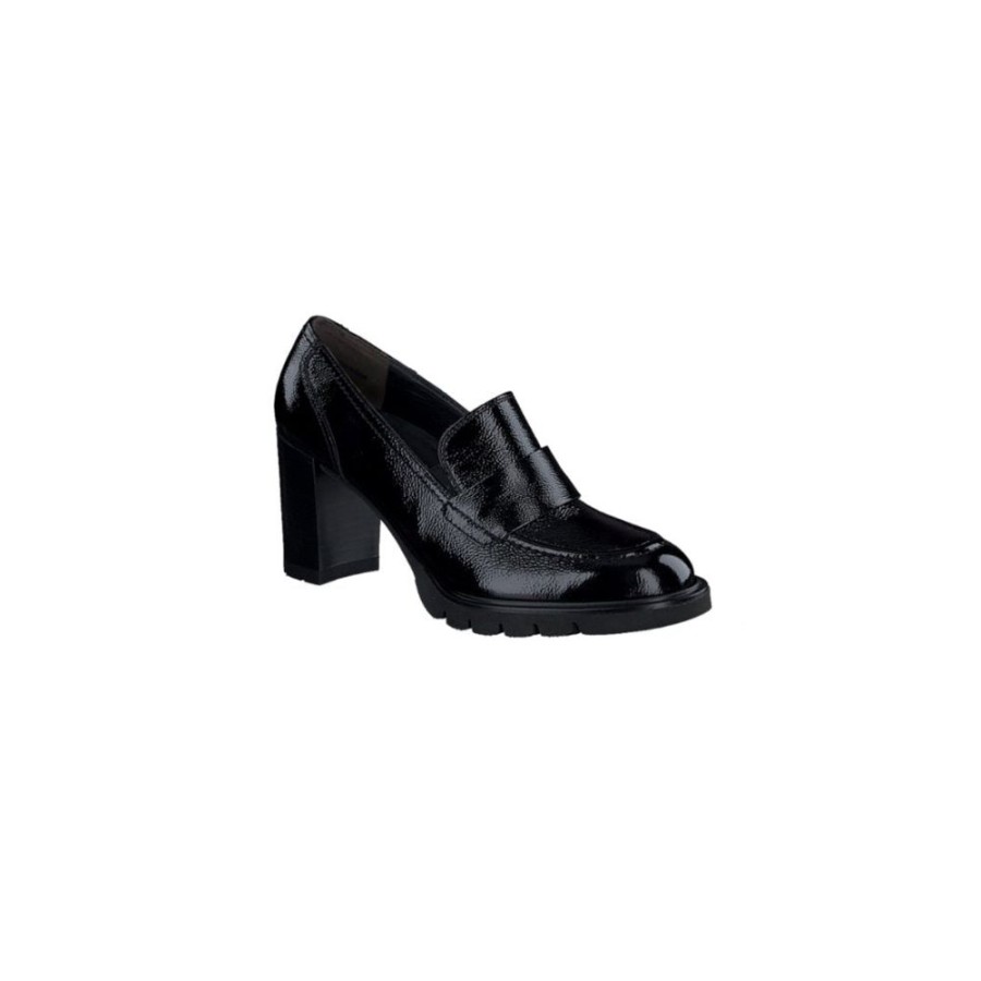 Shoes Paul Green | Nina Pump Black Crinkled Patent