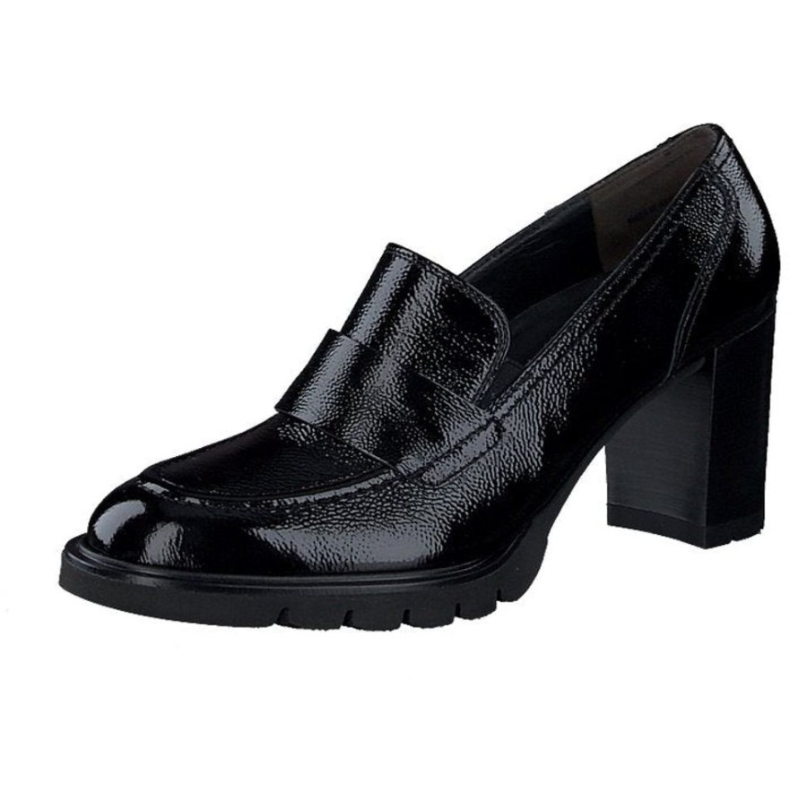 Shoes Paul Green | Nina Pump Black Crinkled Patent