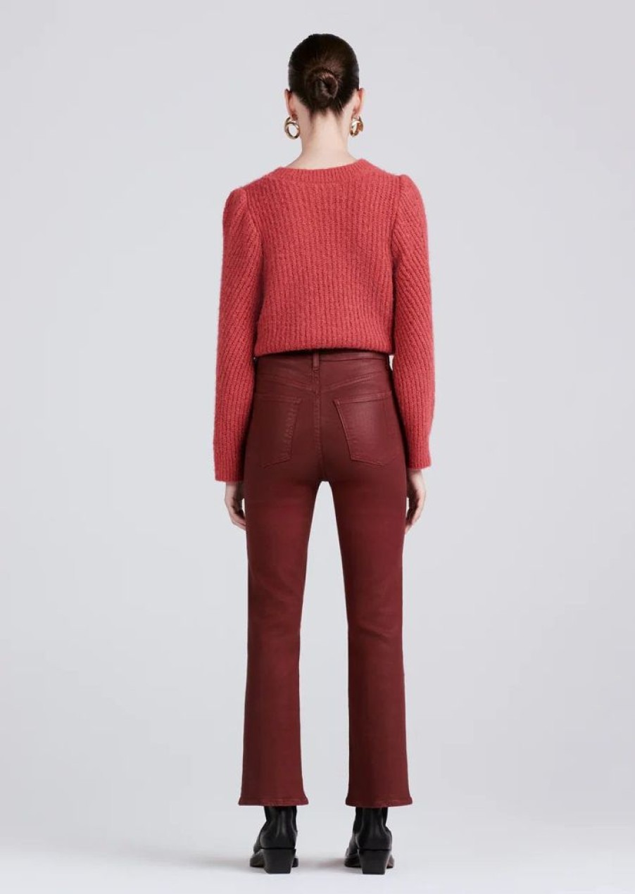 Apparel Derek Lam | Mira Front Slit Crop Flare Mahogany