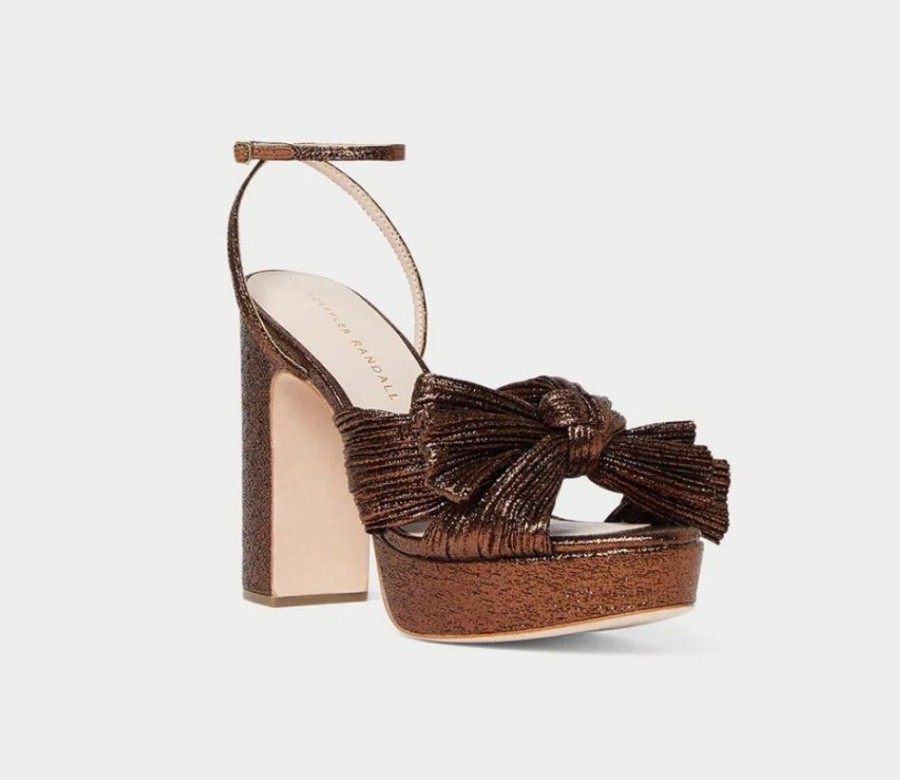 Shoes Loeffler Randall Shoes | Natalia Pleated Platform Sandal Mocha