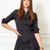 Apparel Theshirt | The Drop Waist Shirt Dress Black