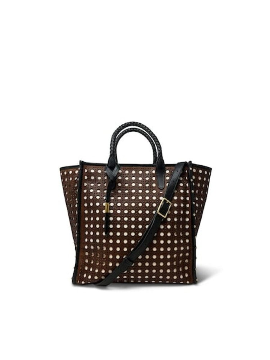 Handbags Kempton | Ballabriggs Leather Rattan Brown