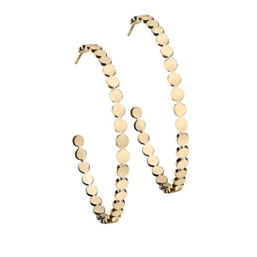 Jewelry + Accessories Jennifer Zeuner Earrings | Margaux 2" Hoops Gold