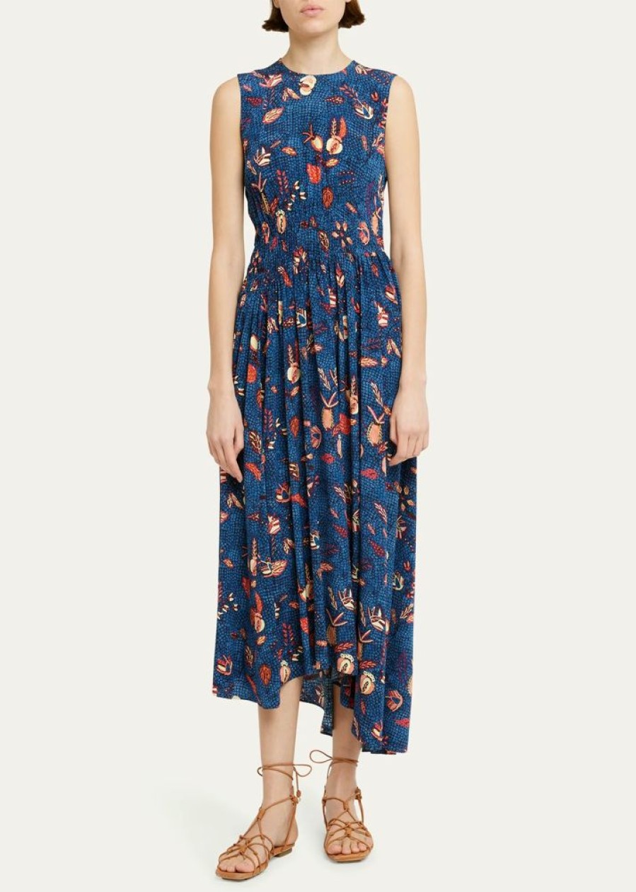 Apparel Ulla Johnson | Luca Dress Blue Dahlia