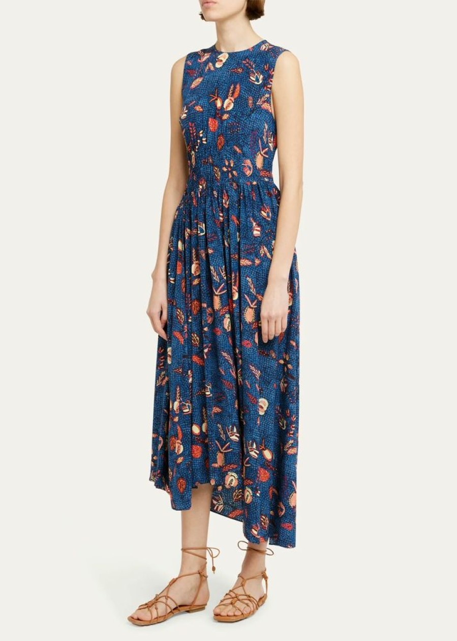 Apparel Ulla Johnson | Luca Dress Blue Dahlia